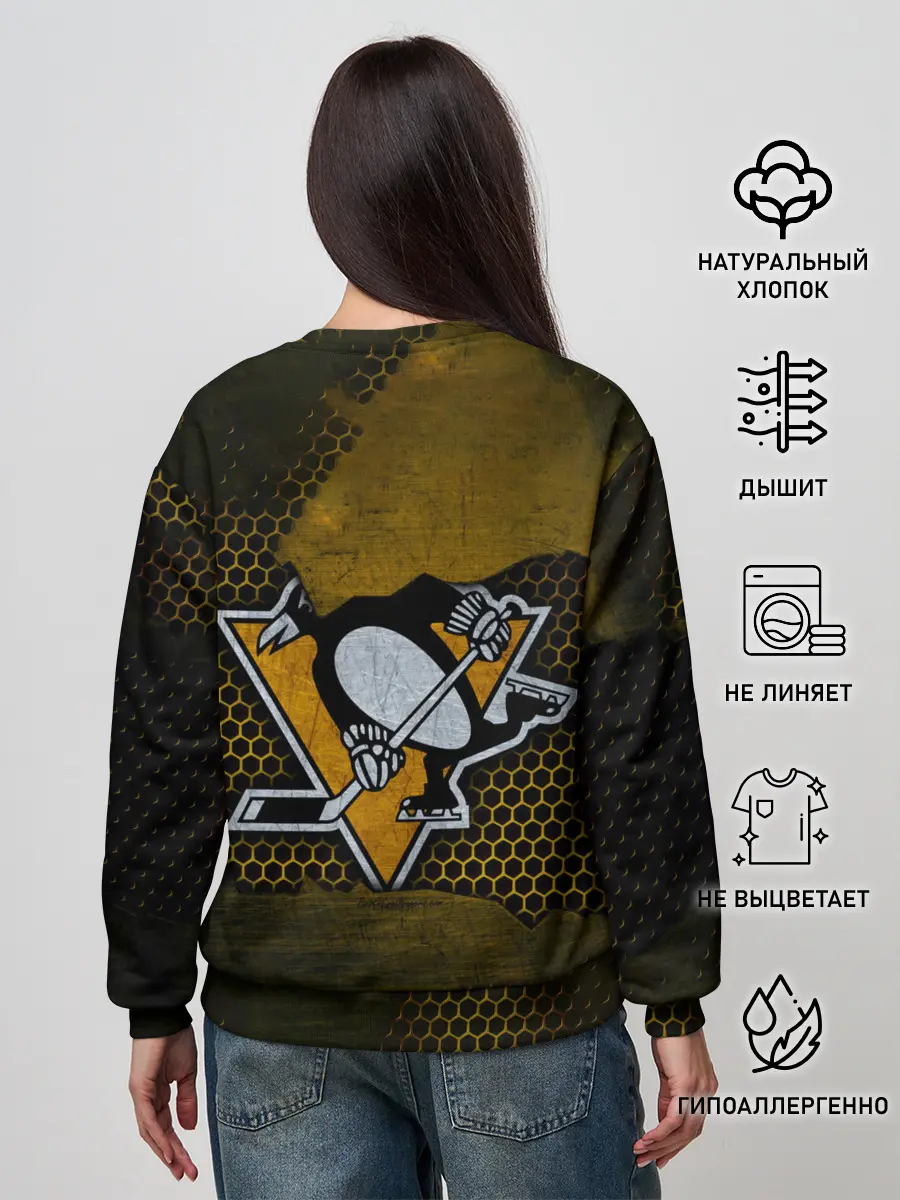 Женский свитшот / Pittsburgh Penguins на спине