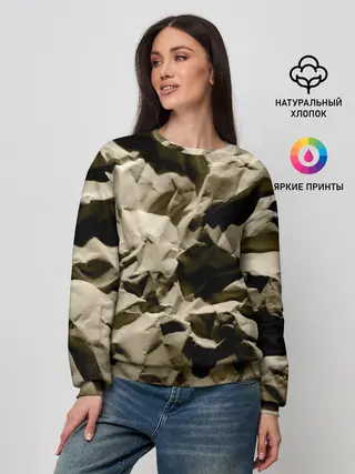 Женский свитшот / Мягкая мятая бумага