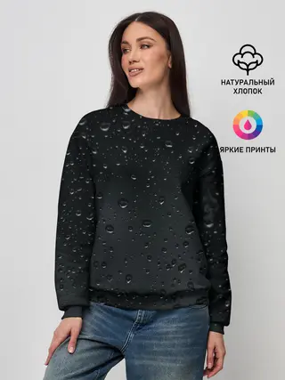 Женский свитшот / Ночной дождь