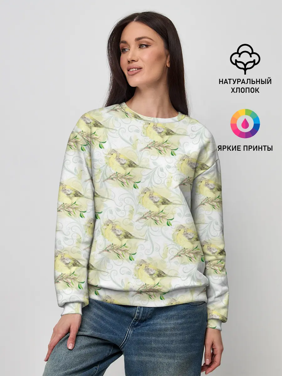 Женский свитшот / Маленькие птички