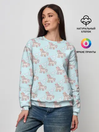 Женский свитшот / Маленькие единороги