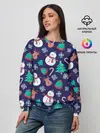 Женский свитшот / Рождественский Паттерн!