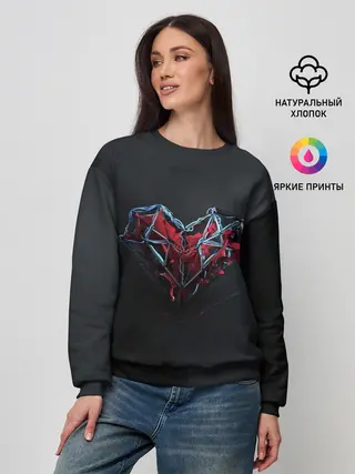Женский свитшот / Техносердце