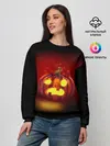 Женский свитшот / Тыква фонарь