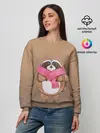 Женский свитшот / акварельный енотик