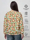 Женский свитшот / Тигрята, еловые ветки и желуди