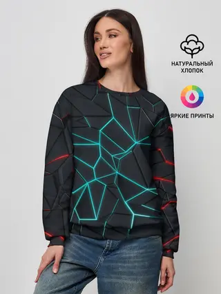 Женский свитшот / Геометрический фон