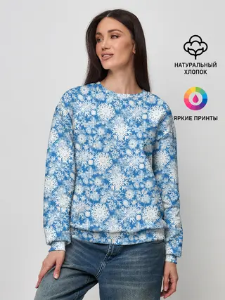 Женский свитшот / Узоры Снежных Хлопьев