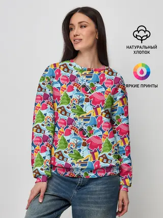 Женский свитшот / С Рождеством и Новым Годом!