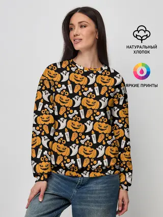 Женский свитшот / Patern Halloween 22