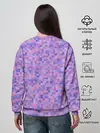 Женский свитшот / Сиреневая пиксельная абстракция
