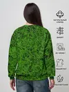 Женский свитшот / зелёный паттерн