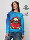 Женский свитшот / Мопс в толстовке