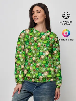 Женский свитшот / Новогодние Игрушки