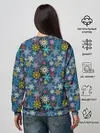 Женский свитшот / Красочные Снежинки
