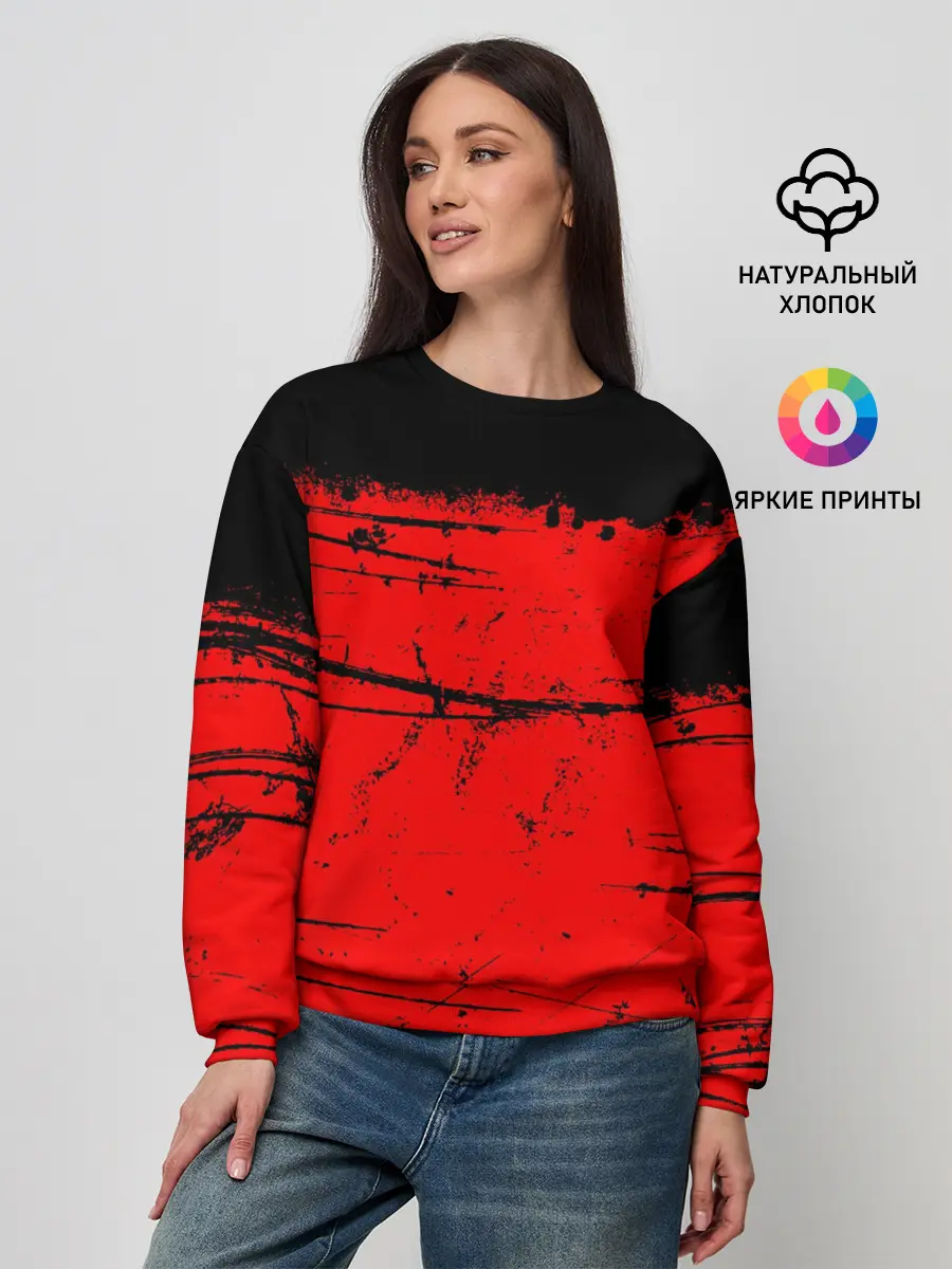 Женский свитшот / КРАСНЫЙ ГРАНЖ | RED GRUNGE