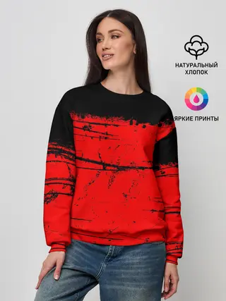 Женский свитшот / КРАСНЫЙ ГРАНЖ | RED GRUNGE