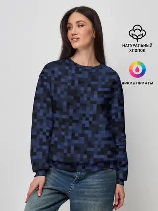 Женский свитшот / Темная пиксельная абстракция
