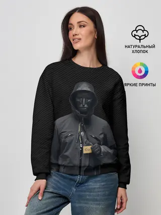 Женский свитшот / ВЕДУЩИЙ С ВИЗИТКОЙ | ИГРА В КАЛЬМАРА