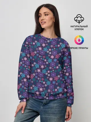 Женский свитшот / Снежные Узоры