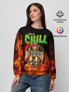 Женский свитшот / Time to chill in fire