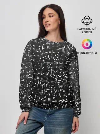Женский свитшот / ЧБ мозаика