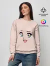 Женский свитшот / милое аниме лицо