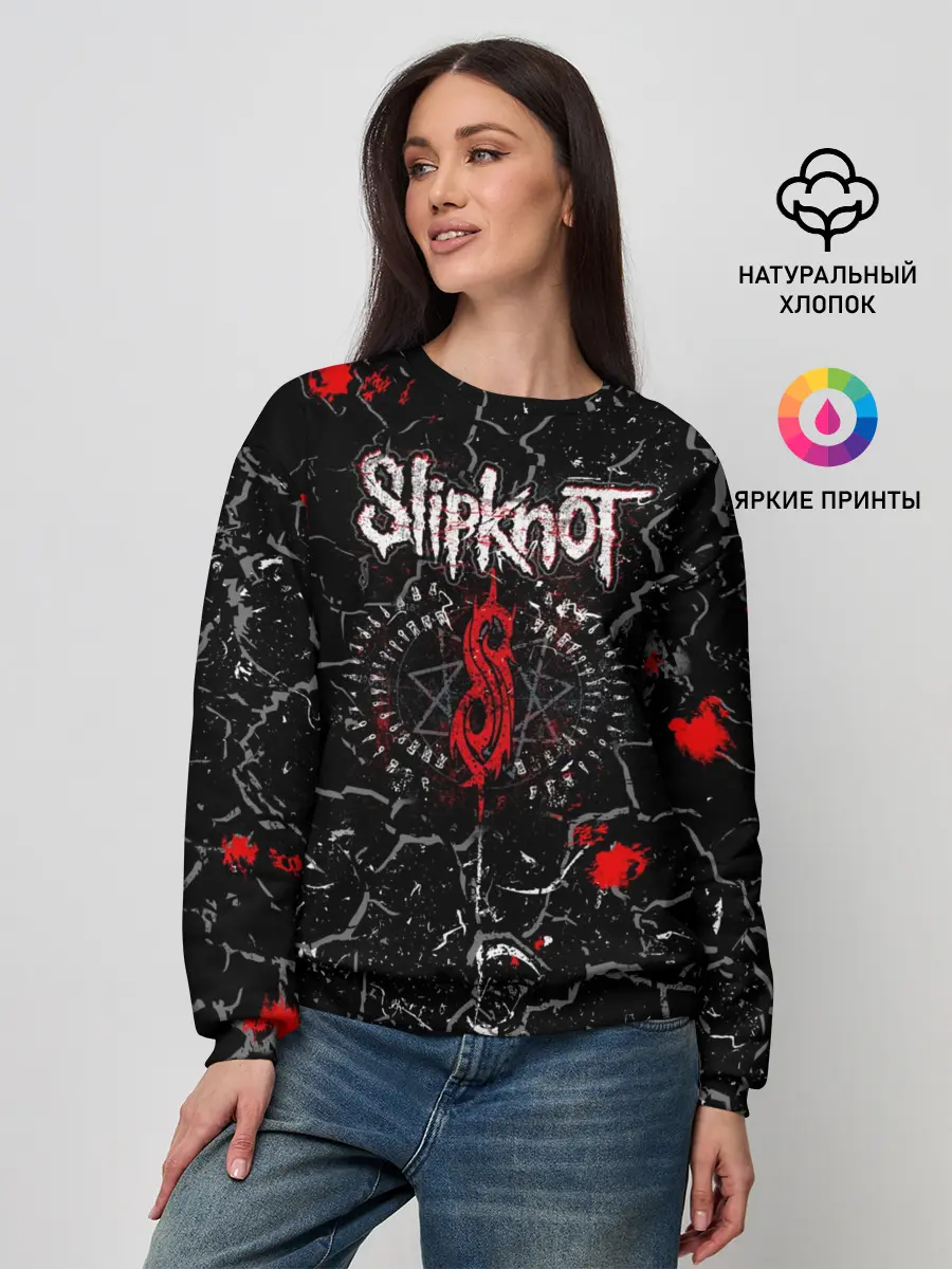 Женский свитшот / Slipknot Rock | Слипкнот Музыка Рок Гранж