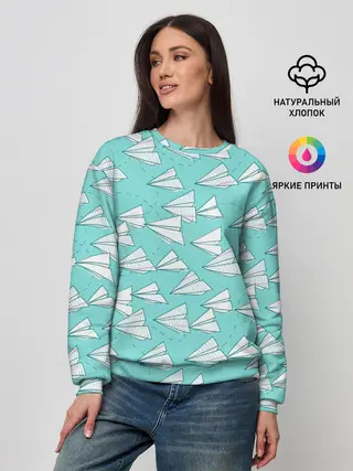 Женский свитшот / Paper Airlines