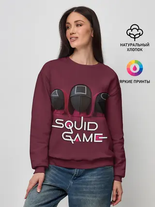Женский свитшот / ИГРА В КАЛЬМАРА ТРИО | SQUID GAME TRIO