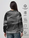 Женский свитшот / gray abstraction серая абстракция