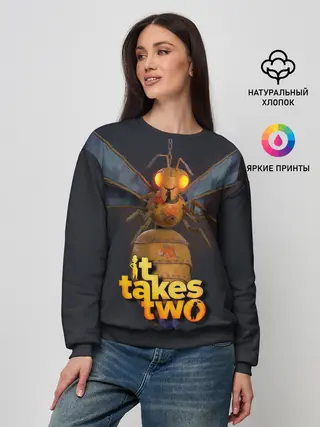 Женский свитшот / It Takes Two БОСС КОРОЛЕВА ОС