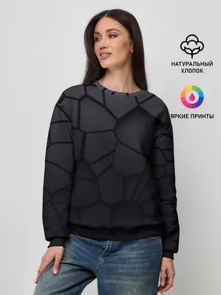 Женский свитшот / Карбоновые 3D плиты | 3Д плиты геометрия