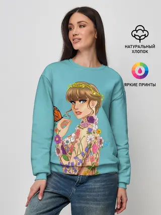 Женский свитшот / Тейлор в цветах