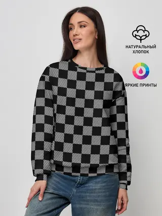 Женский свитшот / Шахматные Клетки