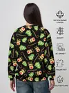 Женский свитшот / Олени, елки и карамель
