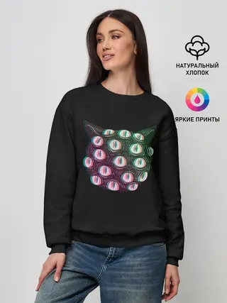 Женский свитшот / Космический Кот Монстр