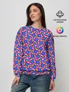 Женский свитшот / Красочный фон с цветами