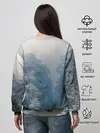 Женский свитшот / Зимний пейзаж картина маслом