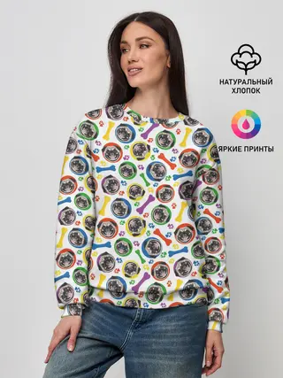 Женский свитшот / Мопс