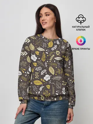 Женский свитшот / Осенние листья и ягодки