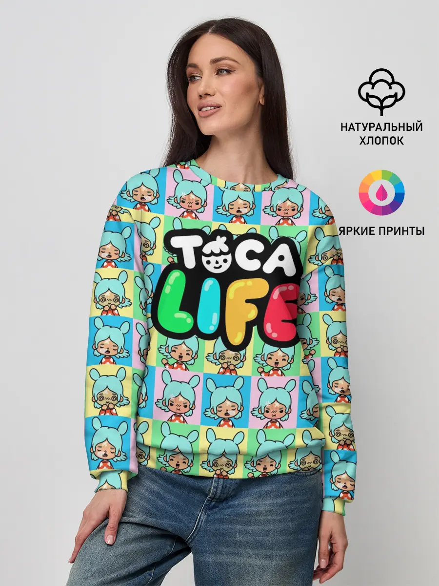 Женский свитшот / Toca Boca logo | Тока Бока Рита