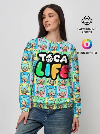 Женский свитшот / Toca Boca logo | Тока Бока Рита