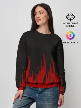 Женский свитшот / Pixel Fire