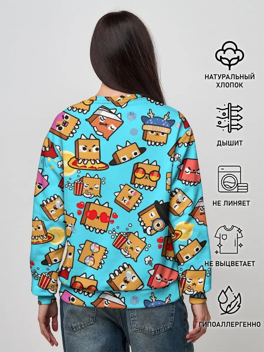 Женский свитшот / PAPER BAG CAT TOCA BOCA / TOCA LIFE WORLD