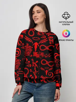 Женский свитшот / ТОКИЙСКИЕ МСТИТЕЛИ КРАСНЫЕ ТАТУ