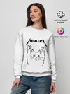 Женский свитшот / Metallica / Meowtallica.