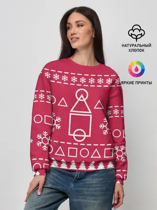 Женский свитшот / Новогодний Ojingeo geim.