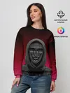Женский свитшот / Распорядитель игры на черно розовом фоне