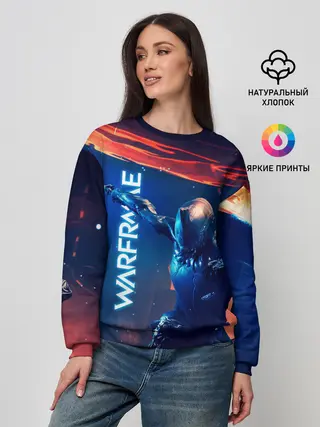 Женский свитшот / WAFRAME NEON KATANA FIRE